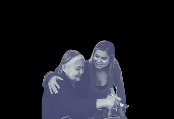 Caregiver providing personal care