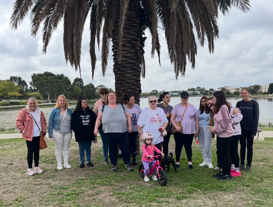 Women enjoying coffee together outdoors